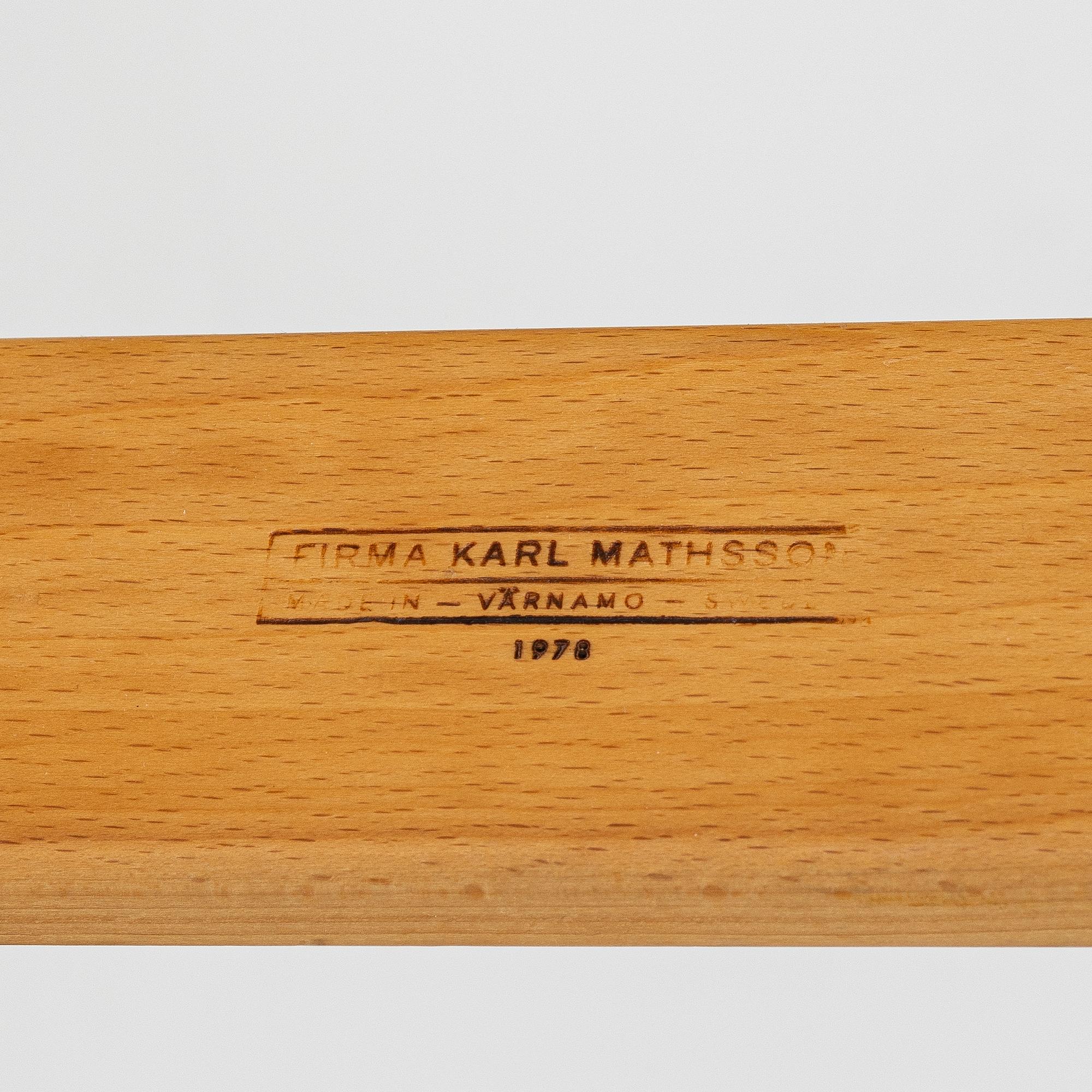Bruno Mathsson, Fåtöljer, ett par, "Eva", Firma Karl Mathsson, Värnamo 1978.