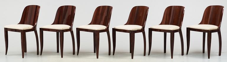 MATSALSGRUPP, 8 delar, art deco, troligen Frankrike, 1930-tal.
