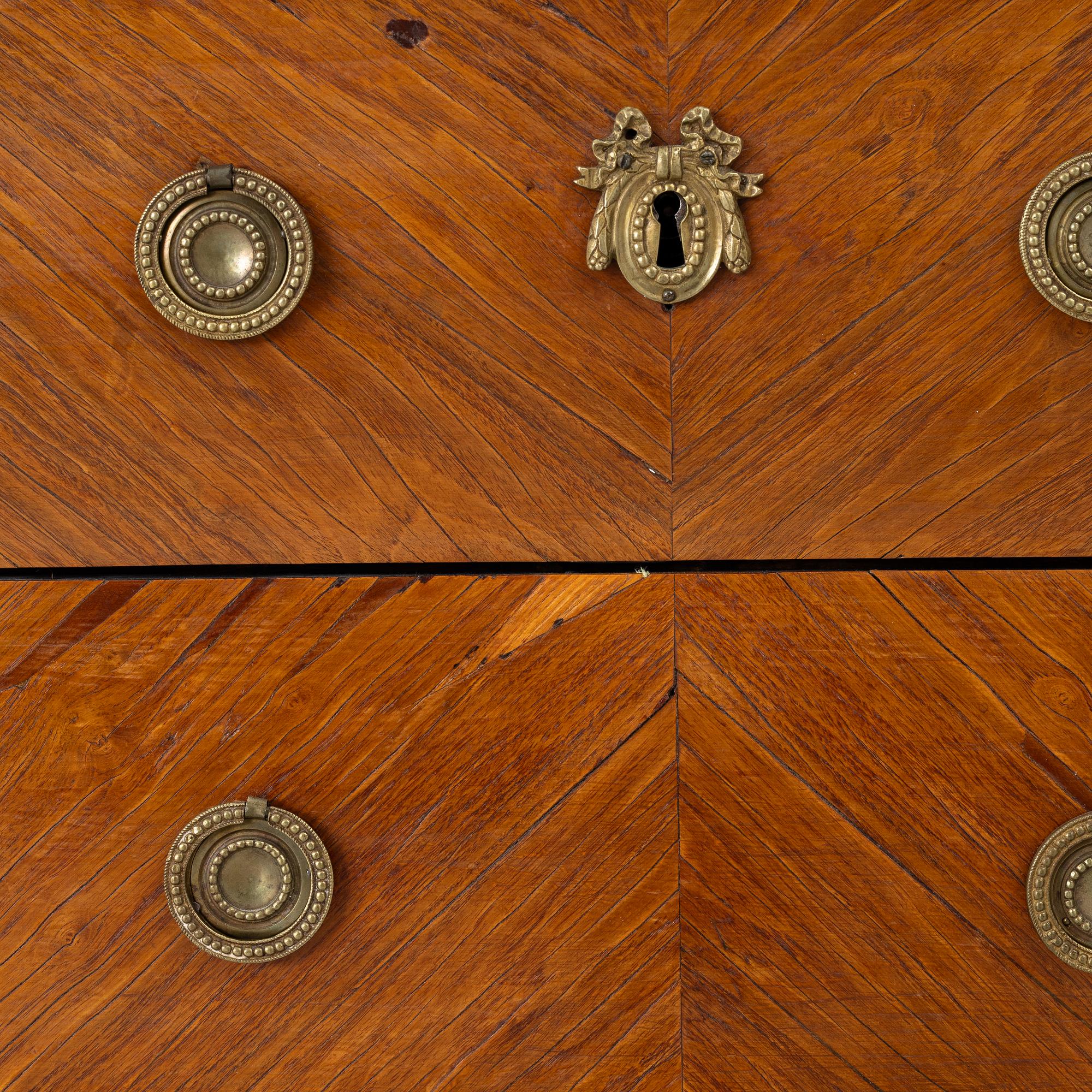 Chest of drawers, Louis XVI style, 19th century.