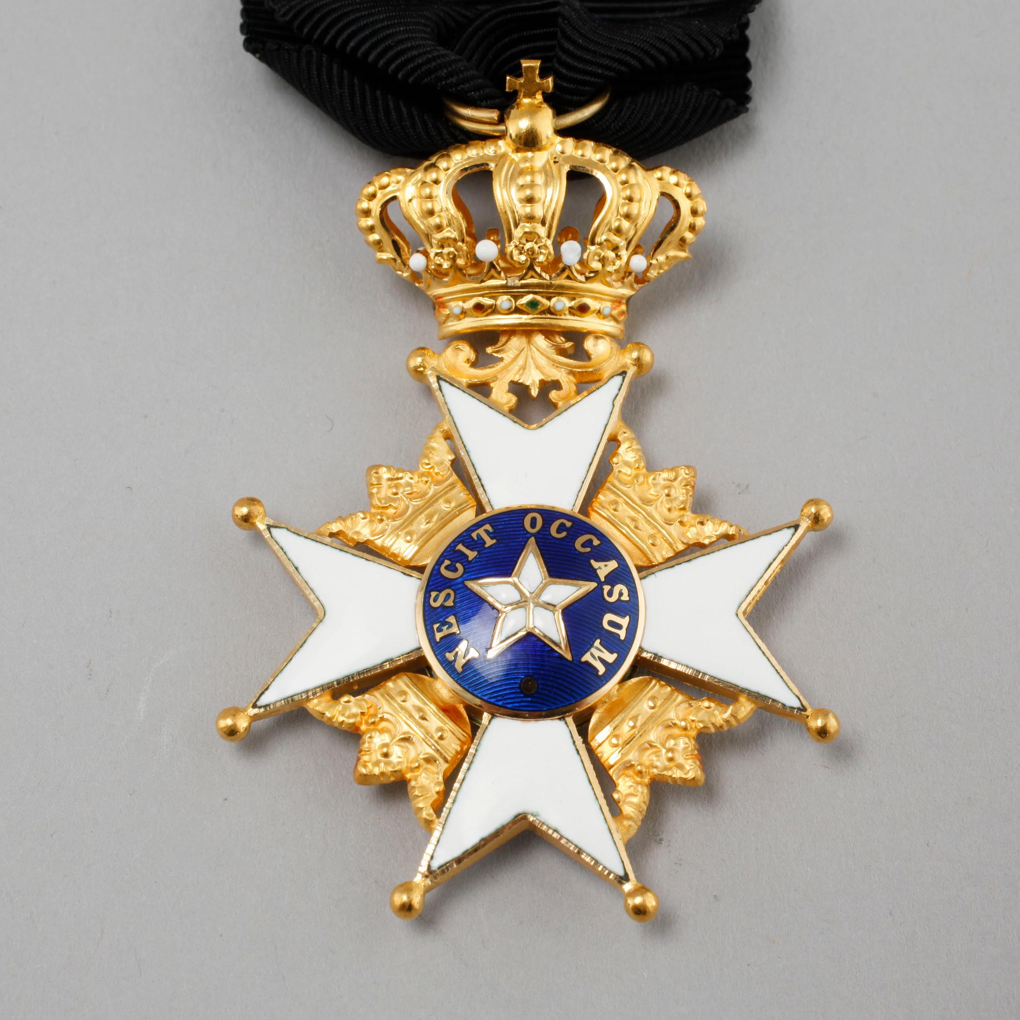 Medal, Order of the Polar Star, 18k gold by C.F Carlman, 1963.