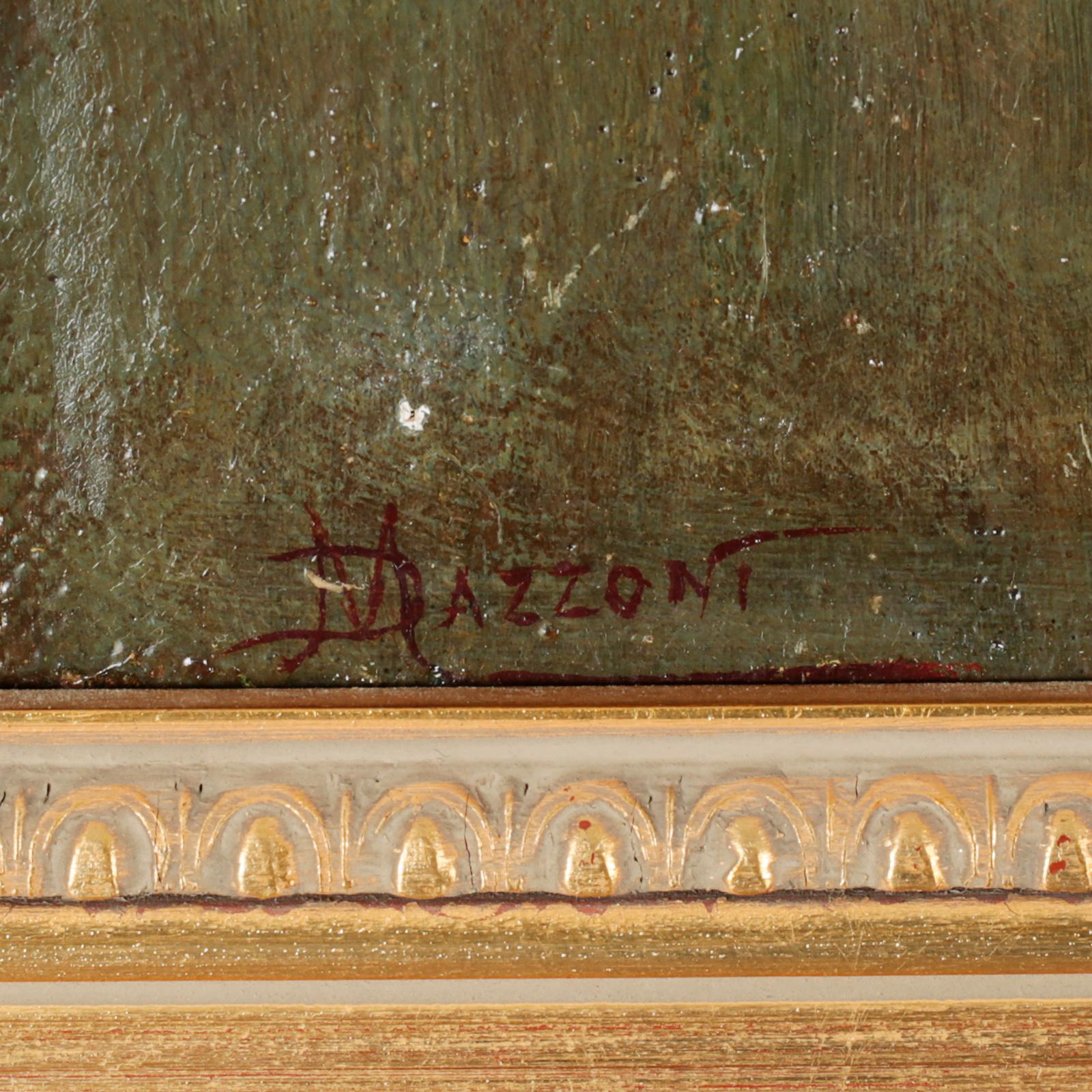 DOMENICO MAZZONI,  oil on canvas, signed M Dazzont, 19th century.