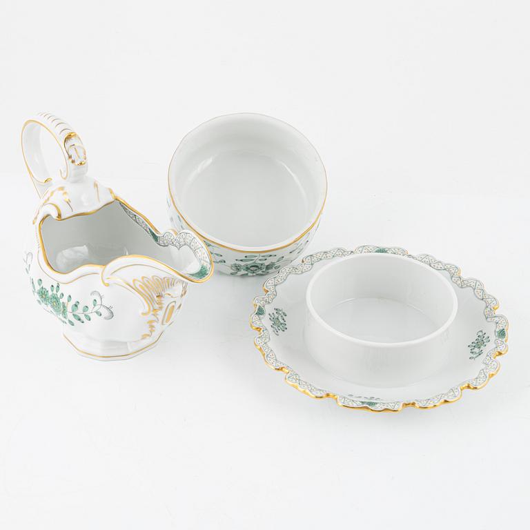 Meissen, mat-och kaffeservis, 59 delar, "Indische Malerei Grün", Tyskland.