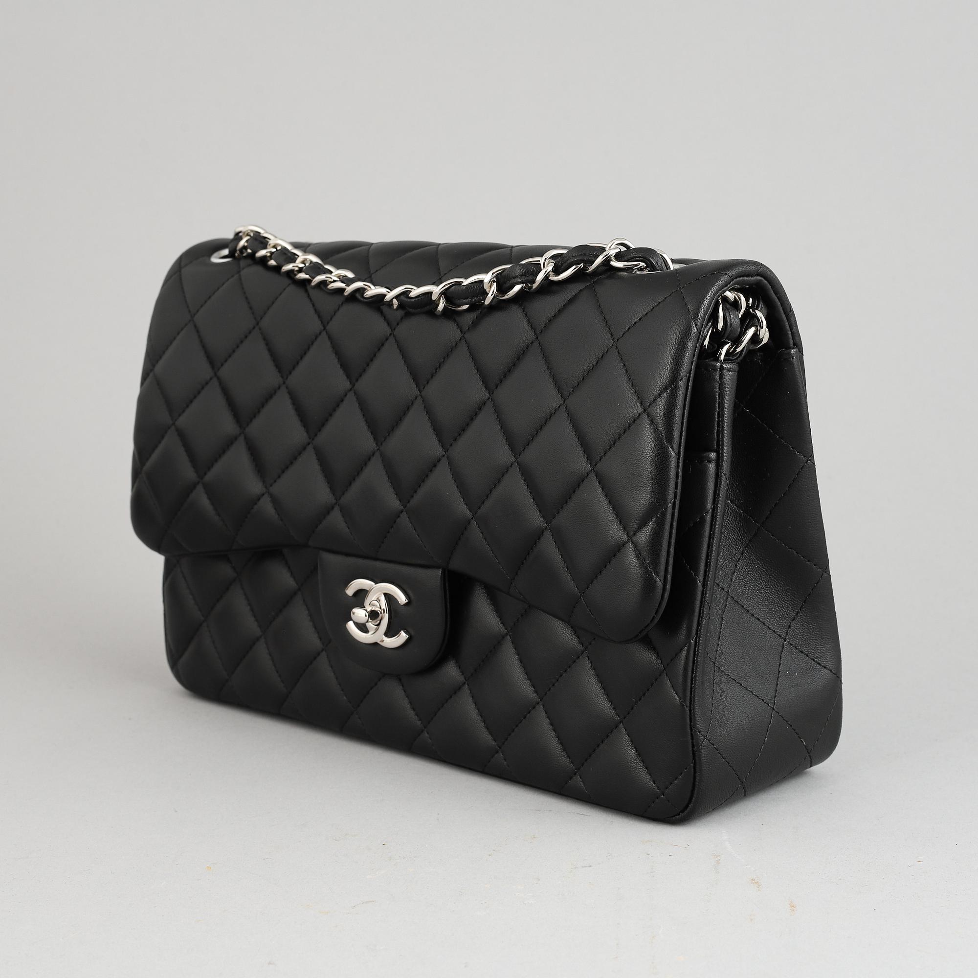 Chanel, a black, quilted leather 'Jumbo Double Flap Bag', 2017.