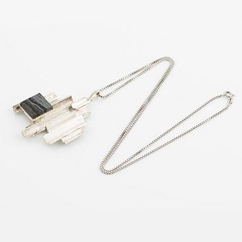 Atelier Borgila, pendant, sterling silver with ore, Stockholm 1979.