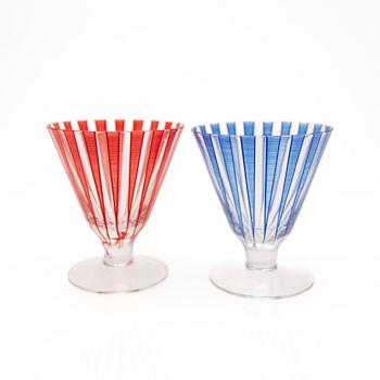 Bengt Orup, glass service, 9 dl, "Strikt", Johansfors, mid-20th century.