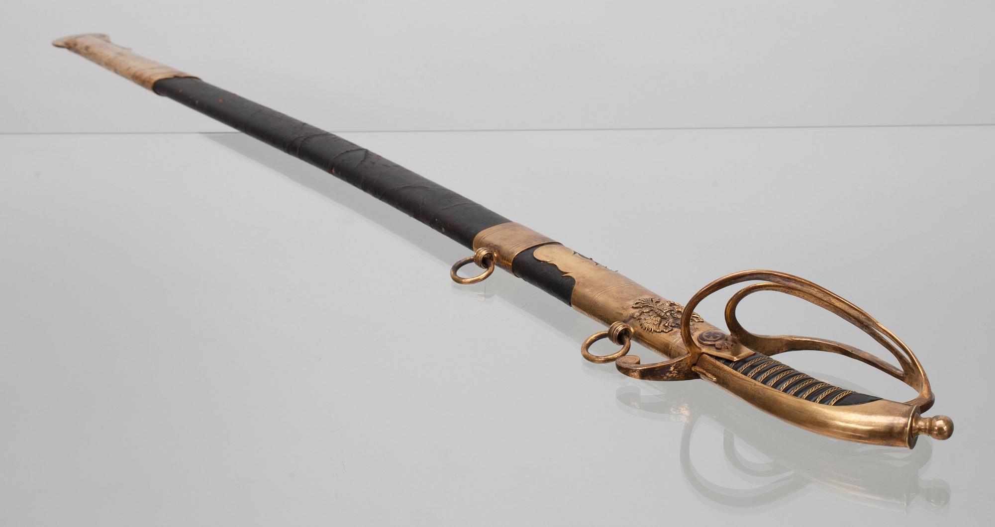 A ST. ANNE'S NAVAL SWORD.
