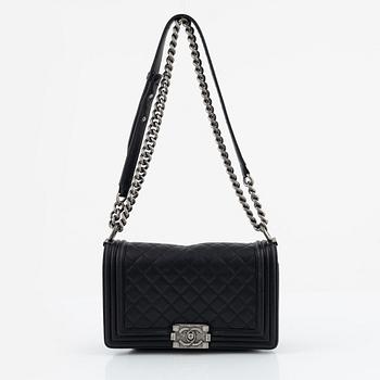 Chanel, a black, quilted leather 'Boy Bag', 2013-2014.