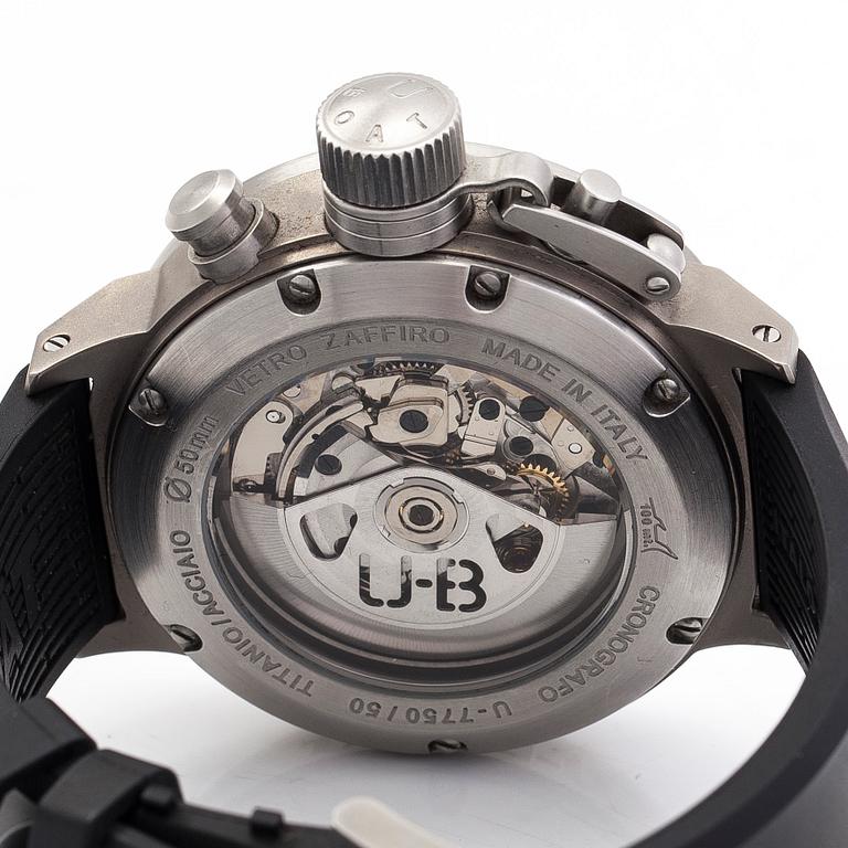 U-Boat, Flightdeck, chronograph, wristwatch, 50 mm.