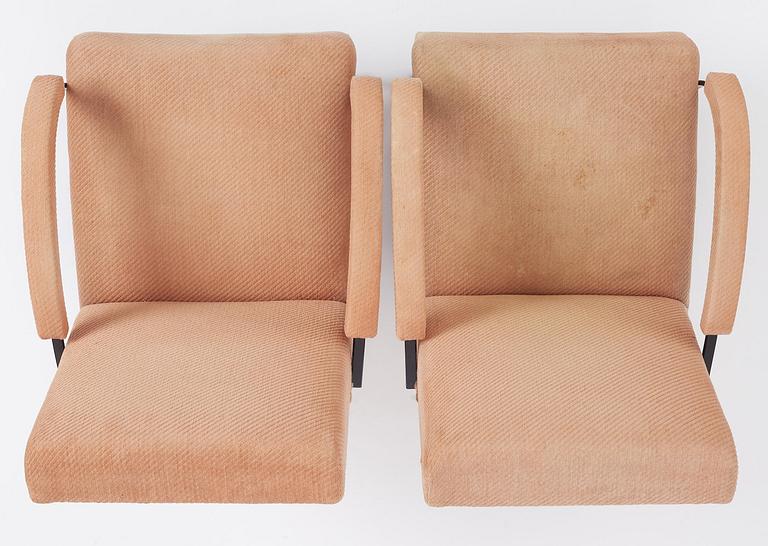 Arthur Lindqvist, a rare pair of armchairs model "D", Lindqvists Smidesfabrik, Grythyttan, 1930s.
