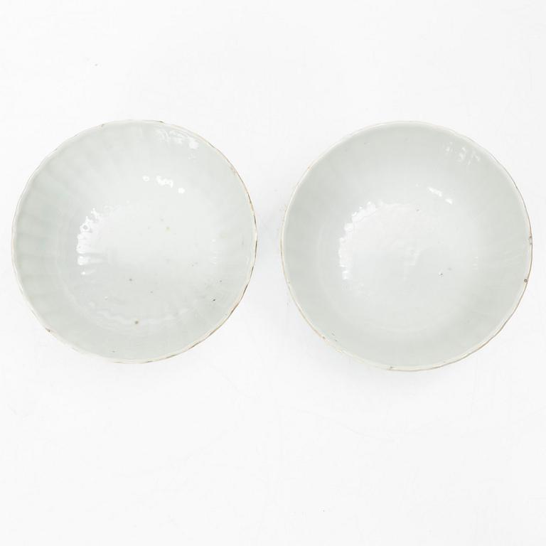 Parti, porslin, nio delar. Kina, 1900-tal.