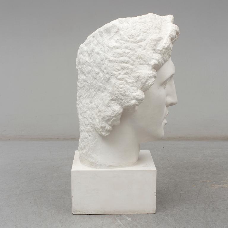 A plaster bust, second half of the 20th century.