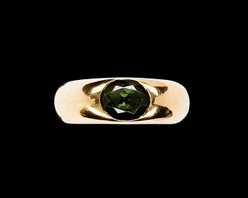 740. RING, tourmaline. Weigth ca 12 gr,