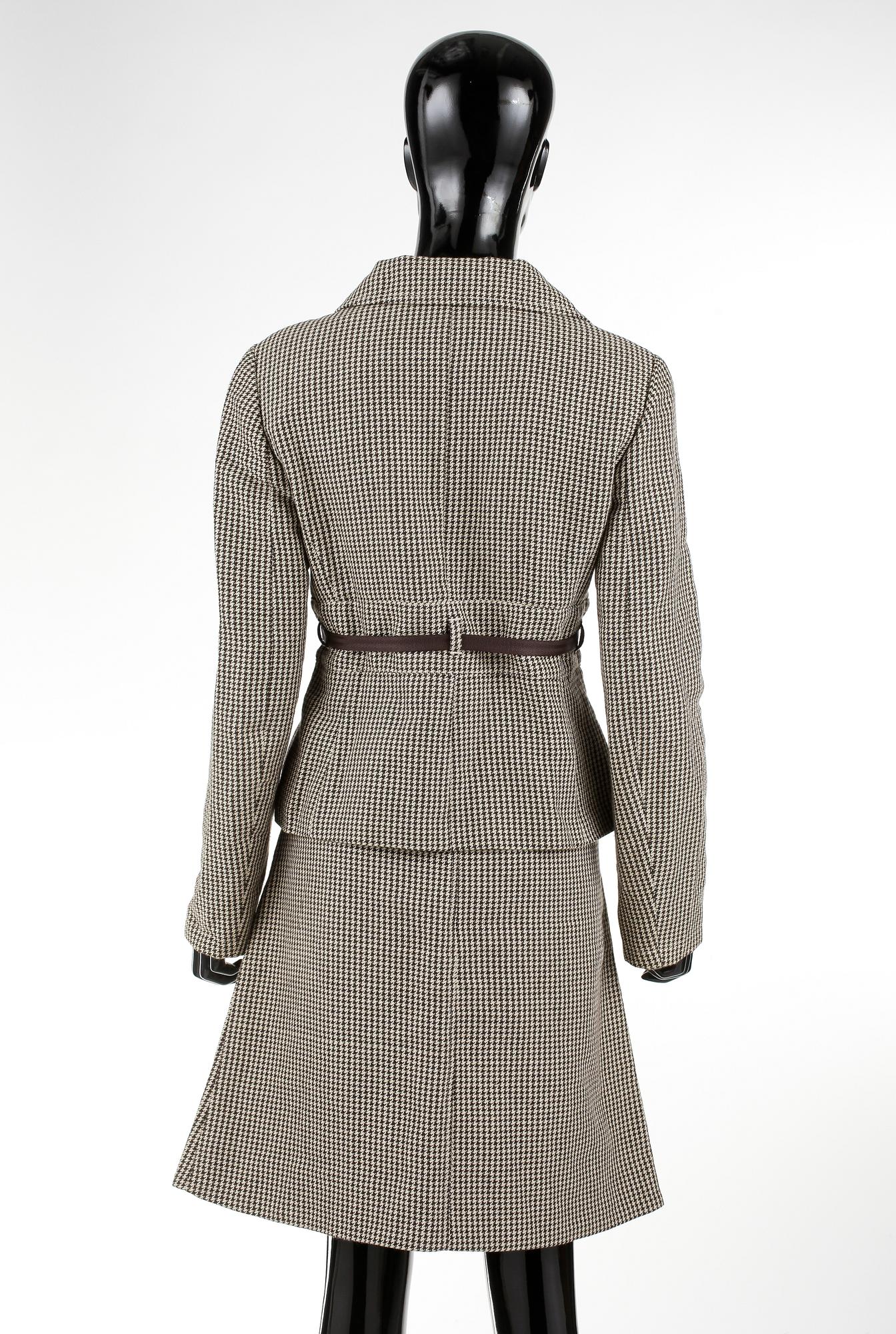 KAVAJ SAMT KJOL, Max Mara, hundtandsmönstrad.