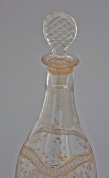 KARAFF, glas, empire, 1800-talets första hälft.