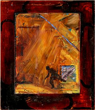 STIG DANIELSON, blandteknik på pannå, signerad, daterad 1987.