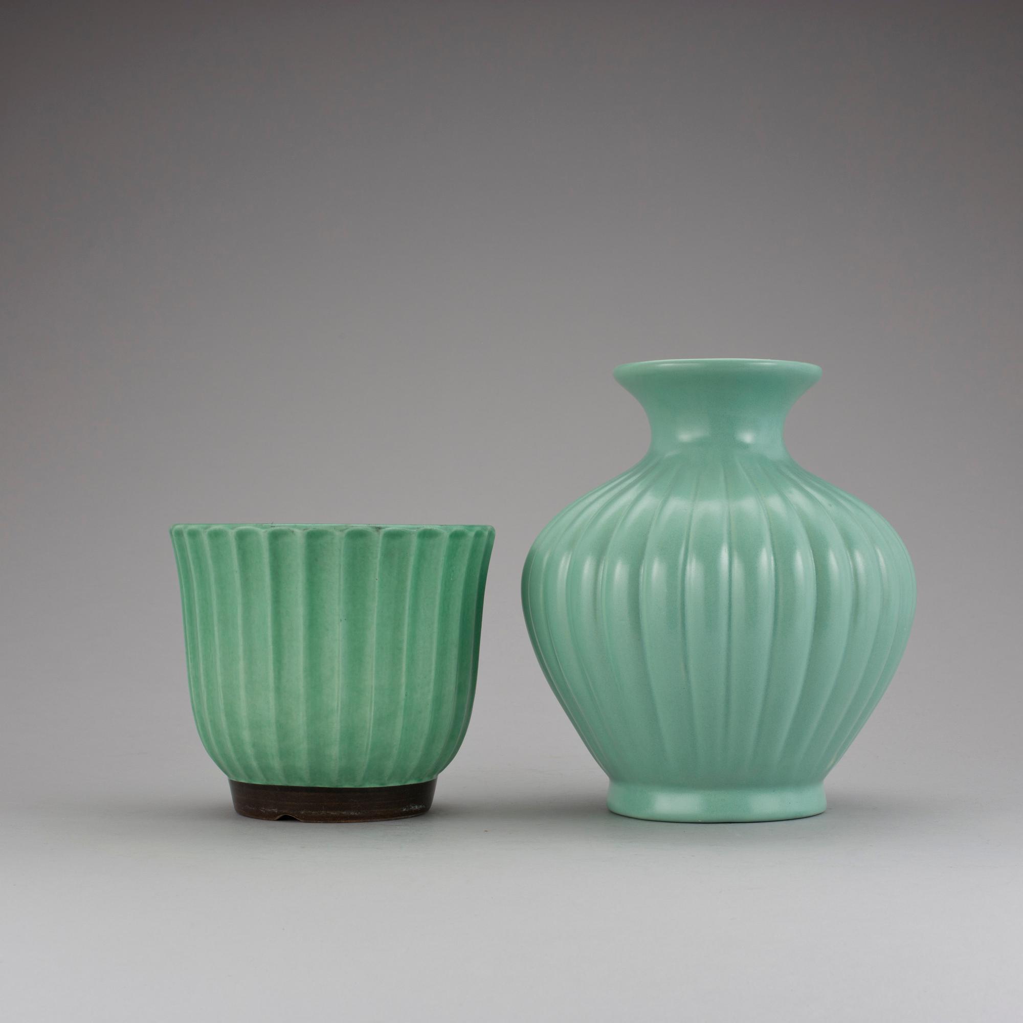 YTTERFODER och VAS, fajans, Evald Dahlskog, Bo fajans, 1940-tal.