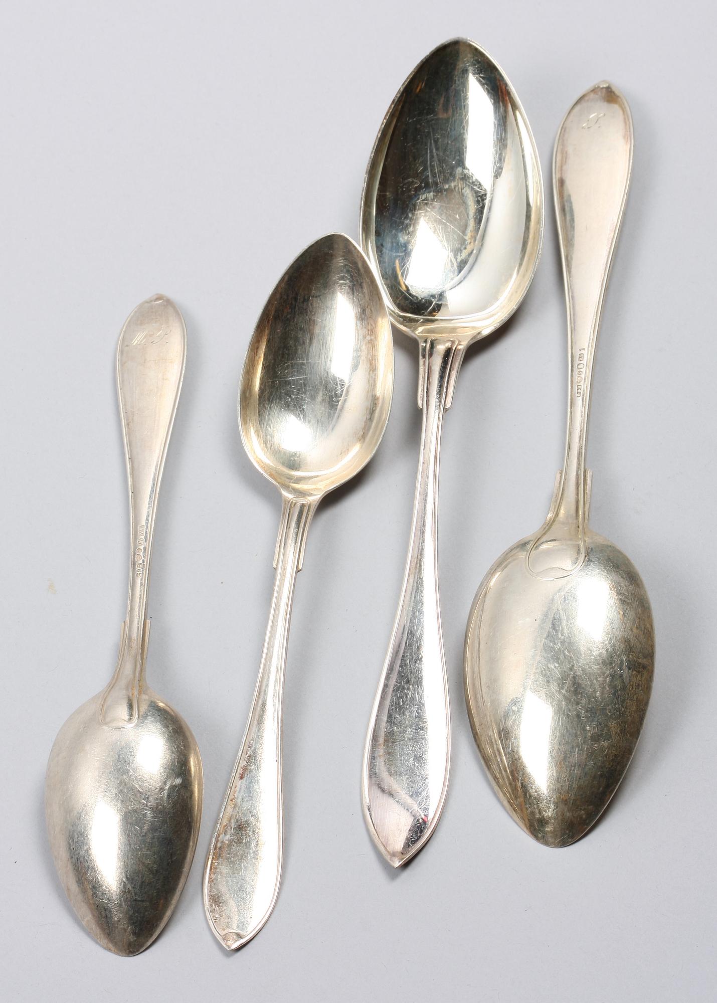 SKEDAR, 12 st, silver, bla CG Hallberg resp GAB, 1900-tal.