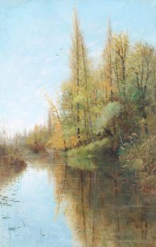Julia Beck, River landscape, Grez-sur-Loing.