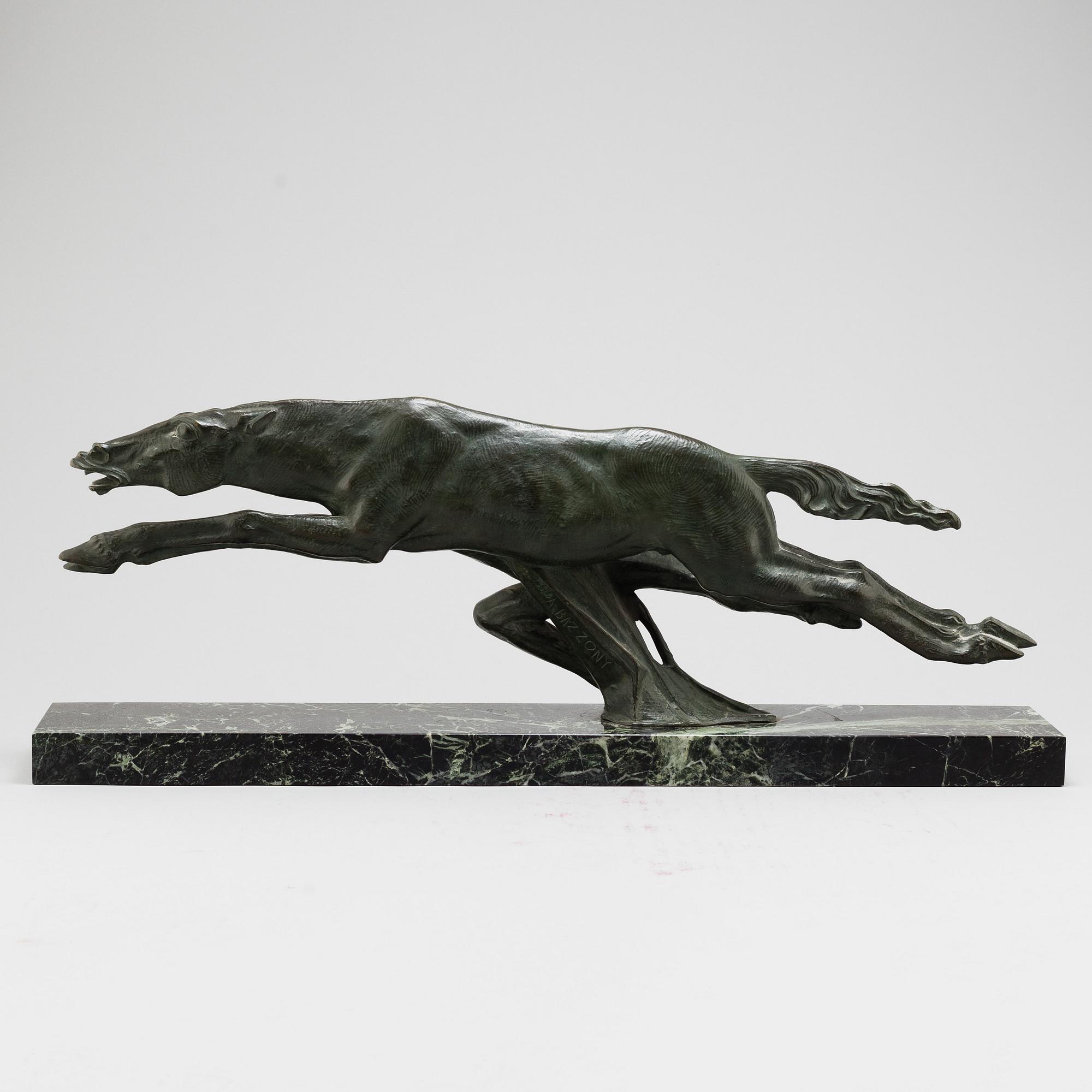 ALBERTO BAZZONI, Sculpture, bronze. Signed and mark.