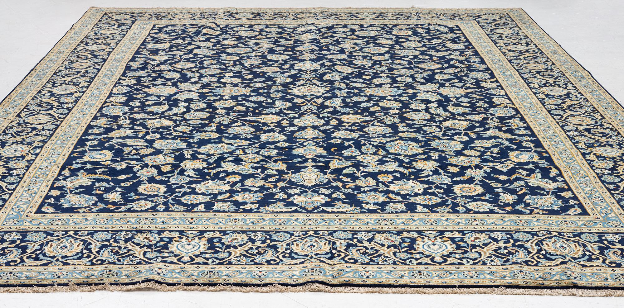 Carpet, Keshan, approx. 382 x 303 cm.