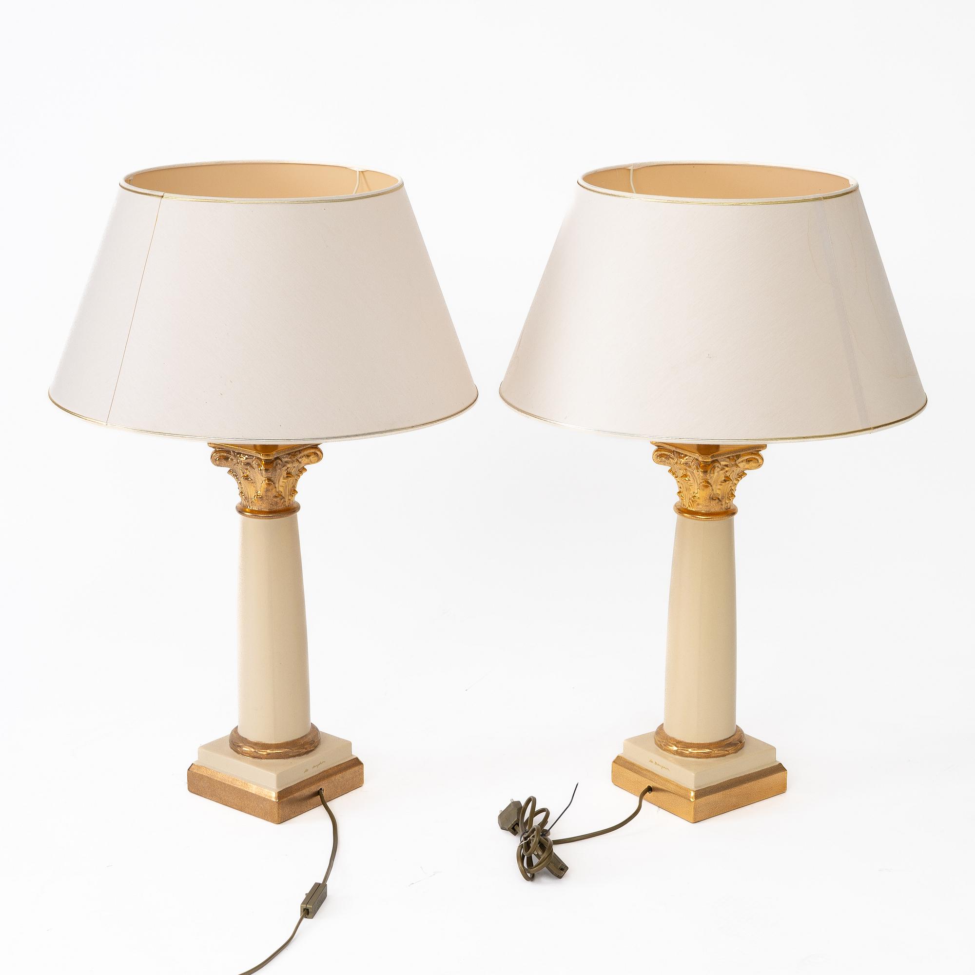 Table lamps, a pair, Maison le Dauphin, France.