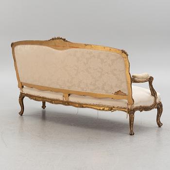 Soffa, rokokostil, 1800-talets senare del.