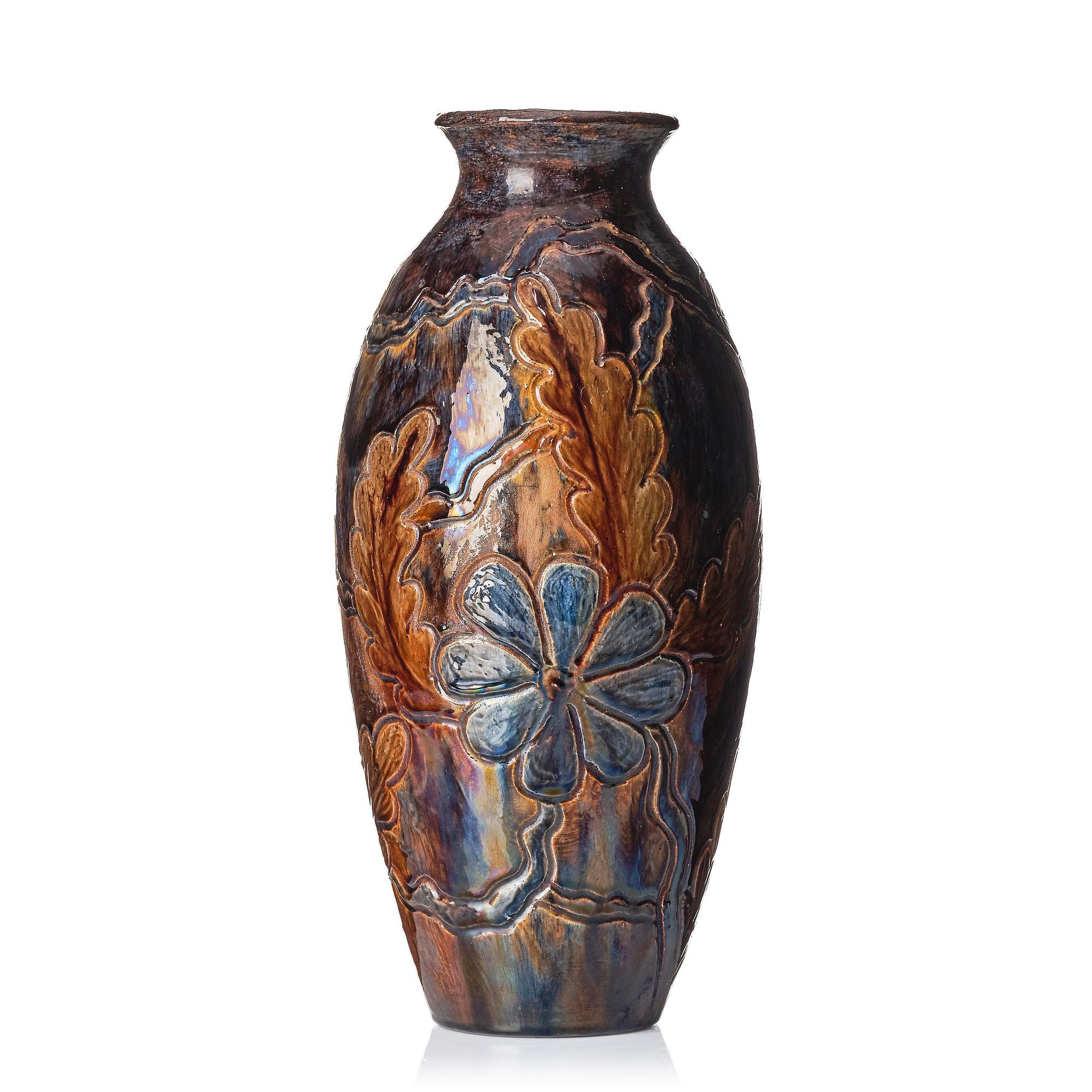 Berndt Friberg, an early glazed ceramic vase, Svedala slipvarufabrik, Sweden, 1922.