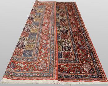 A Moud part silk carpet, 298 x 199 cm.