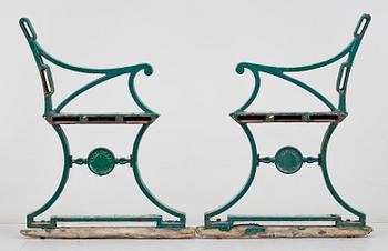 SOFFGAVLAR, till parksoffa, Folke Bensow, Näfveqvarns Bruk. 1900-tal.