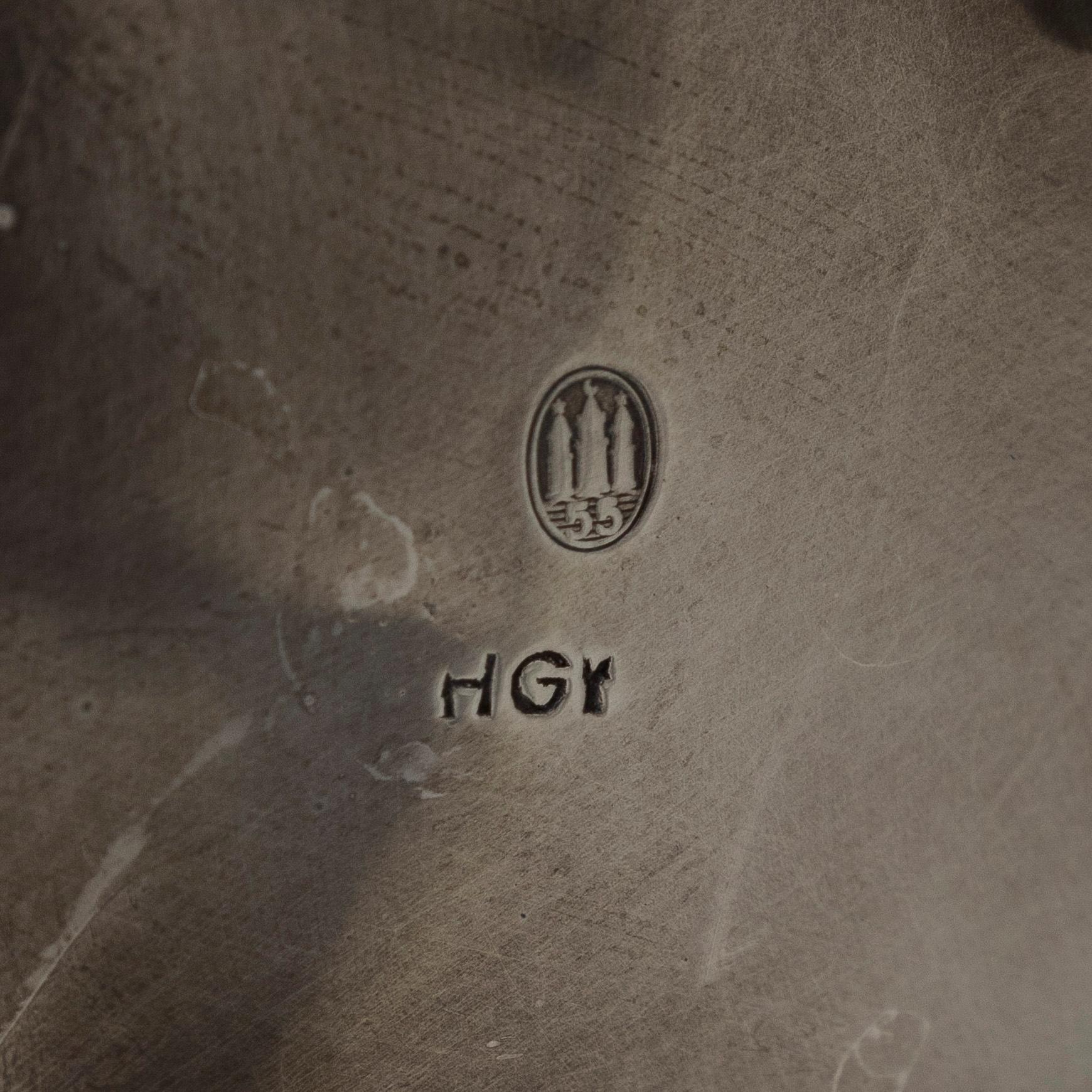 Hugo Grün, sockerruska och kanna, silver, Danmark 1955 och 1961.