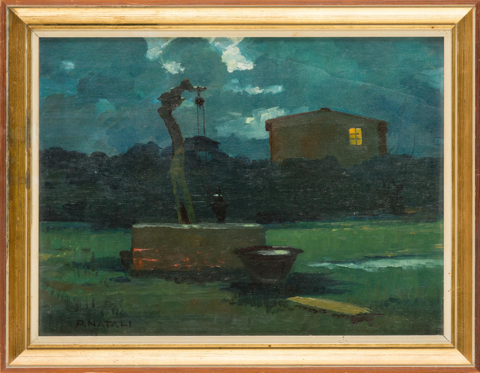 Renato Natali, oil on board, signed.