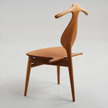 Hans J. Wegner, a teak and oak 'Jakkens Hvile'/'Bachelor's chair', Johannes Hansen, Denmark ca 1959.