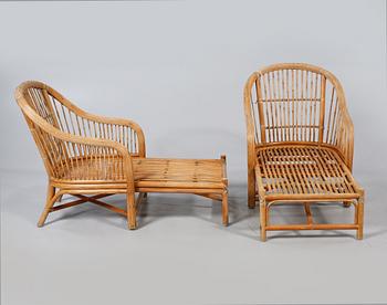DÄCKSTOLAR/SOLSTOLAR, ett par, 1900-tal.