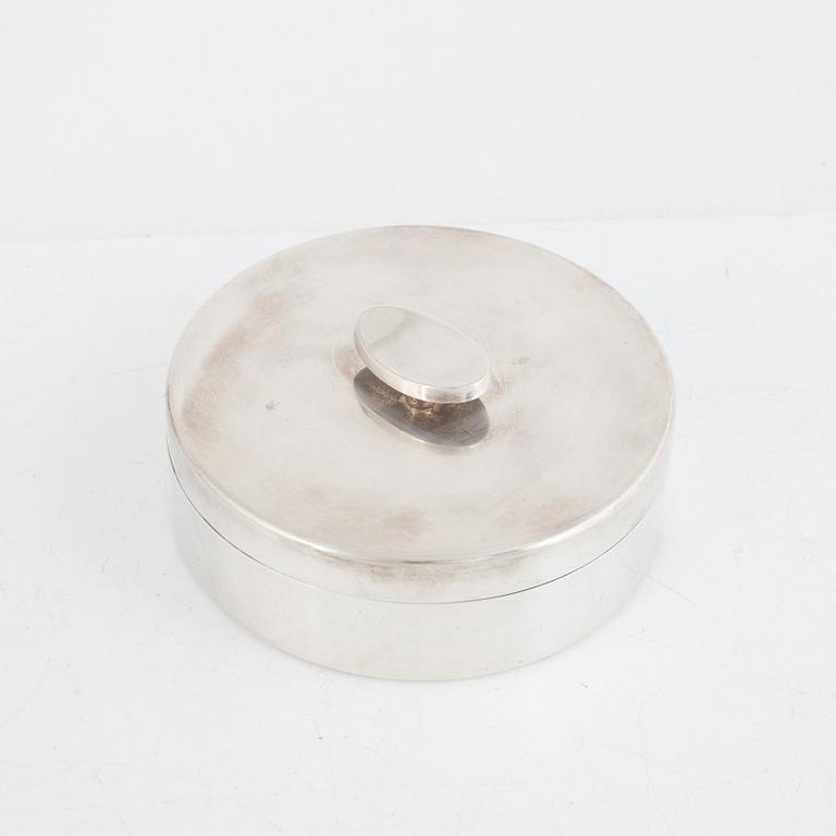Åke Strömdahl, ask med lock, sterlingsilver, Hugo Strömdahl, Stockholm 1963.