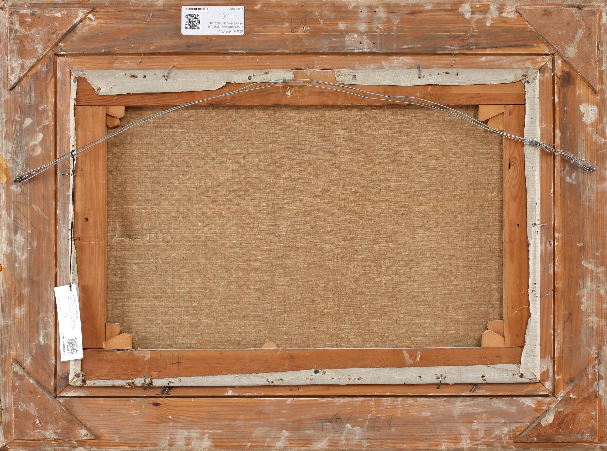 GOTTFRID KALLSTENIUS, olja på duk, signerad.