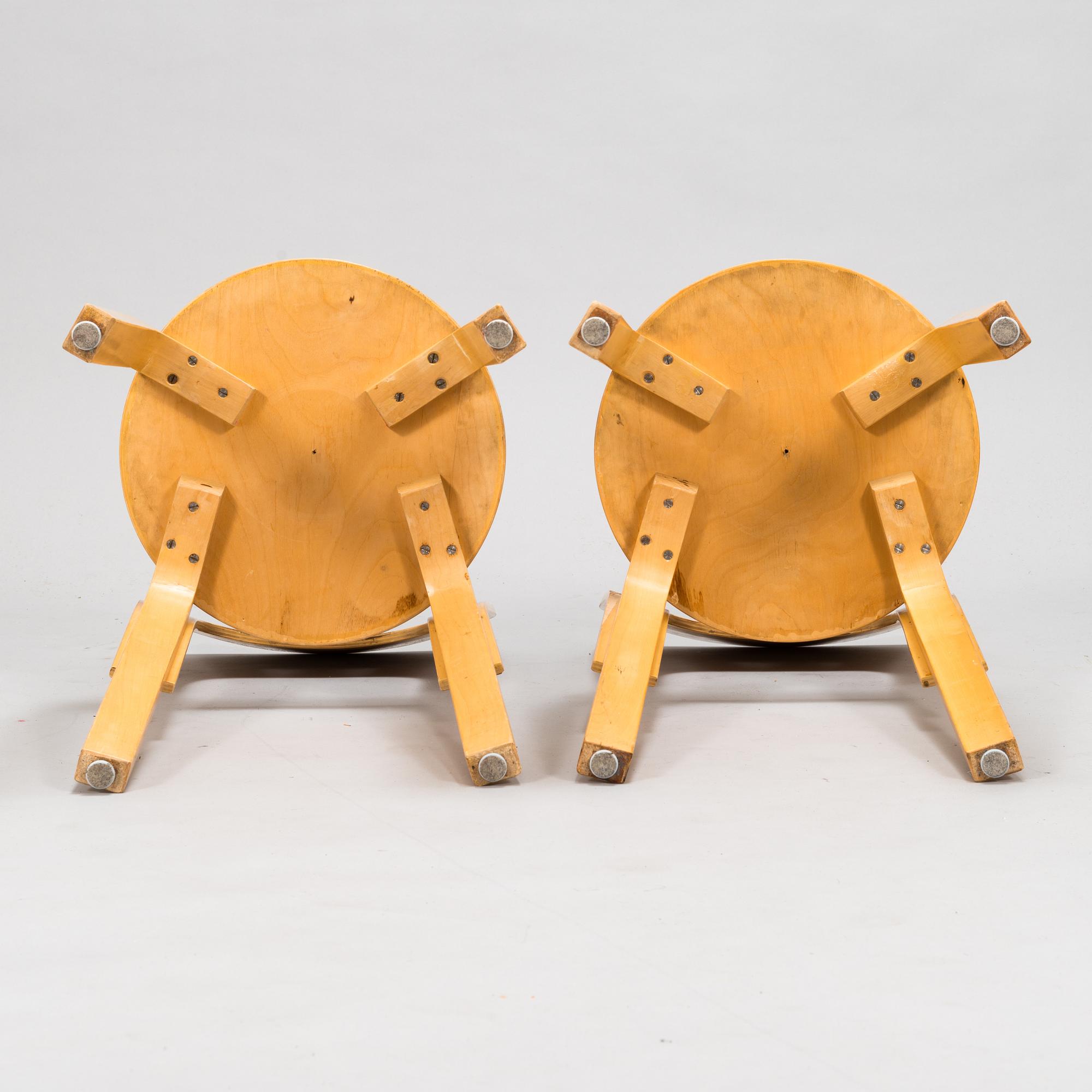 Alvar Aalto, two mid-20th century '66' chairs for Artek.