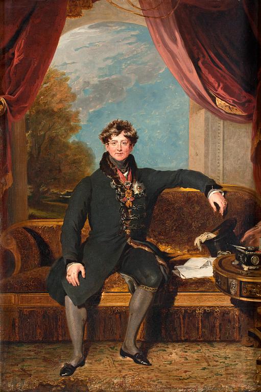 Thomas Lawrence Hans krets, "Konung Georg IV av Storbritannien" (1762-1830).