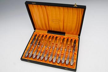 133. Akseli Gallen-Kallela, 12 FRUIT KNIVES.