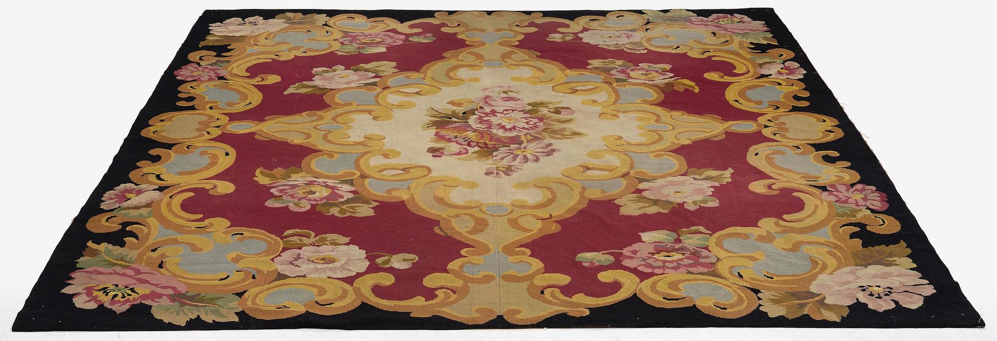 Antony Armstrong Jones, Lords Snowdons carpet, embroided c. 324 x 276 cm.
