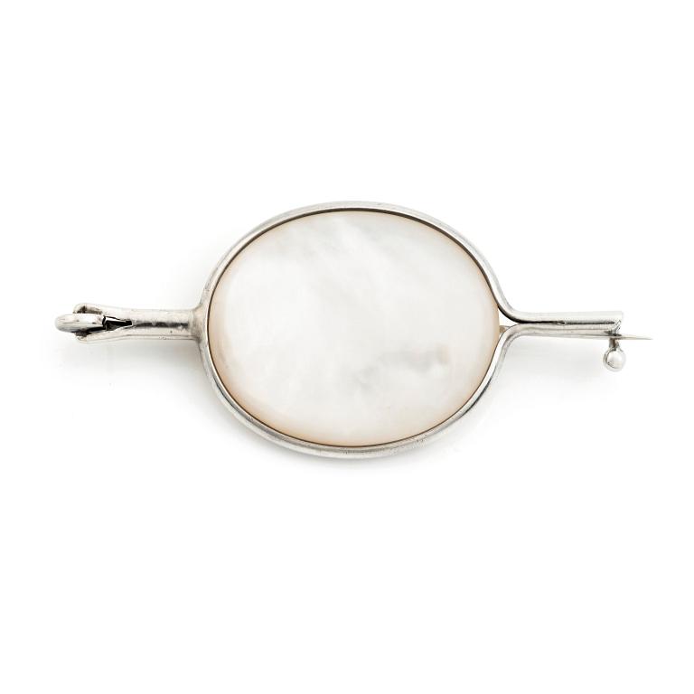 Vivianna Torun Bülow-Hübe, a sterling silver and mother-of-pearl brooch, Jakarta, Indonesia.