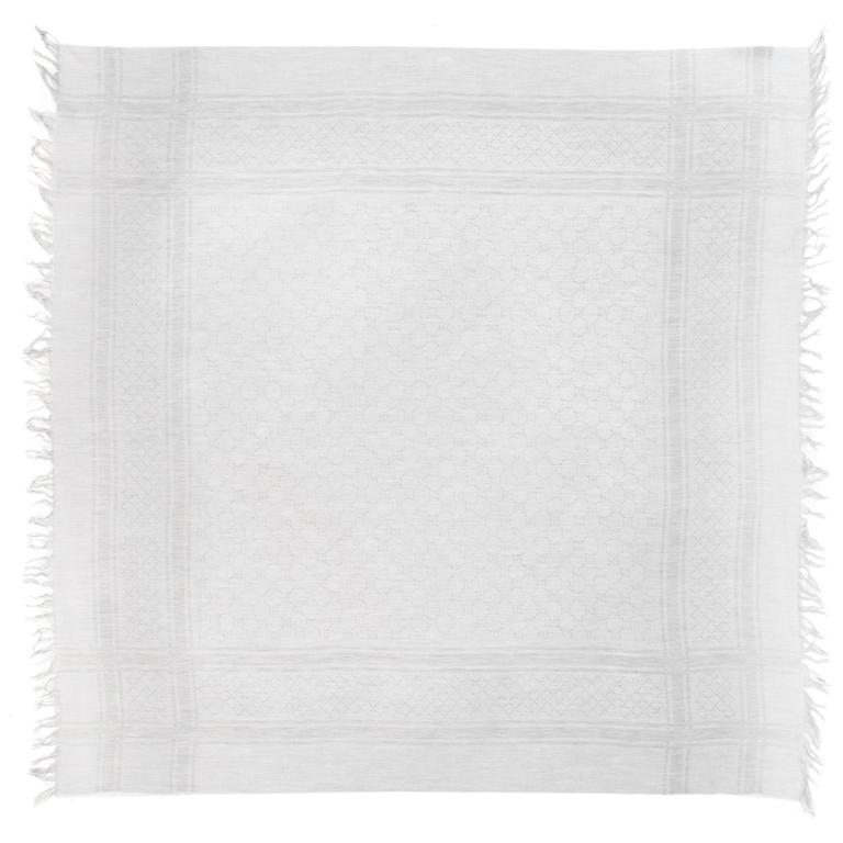 GUCCI, a gray cotton shawl.
