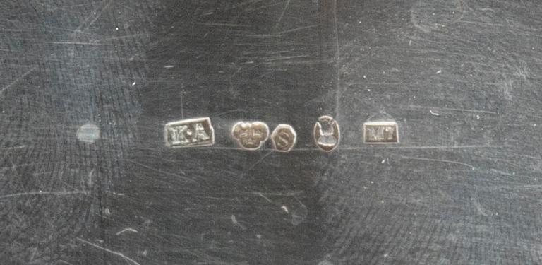 KAFFESERVIS, silver, 3 delar, gustaviansk stil,  bland annat AG Dufva Stockholm 1916.