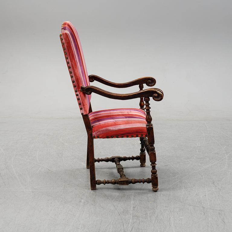 A baroque style chair, presumably Southern European, 19th century or older.