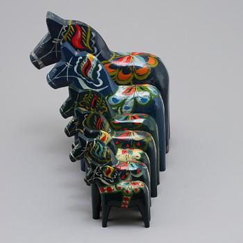 DALAHÄSTAR, 7 st, 1900-talets andra hälft.