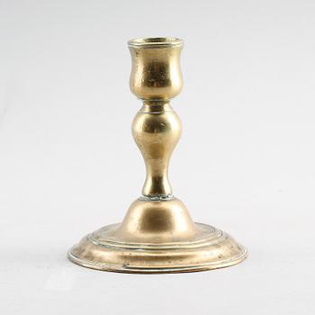 LJUSSTAKE, mässing, 1700-tal.
