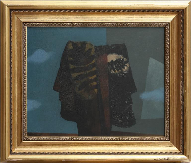 ESAIAS THORÉN, olja på pannå, sign.