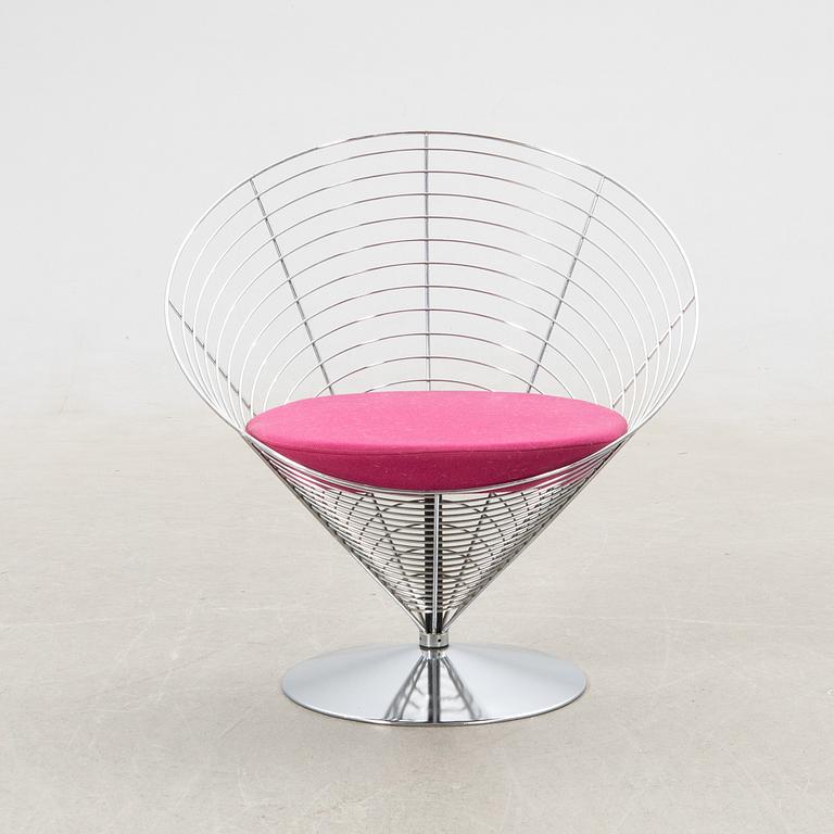 Verner Panton, chair/armchair "Wire Cone chair" Denmark 1980s/90s.