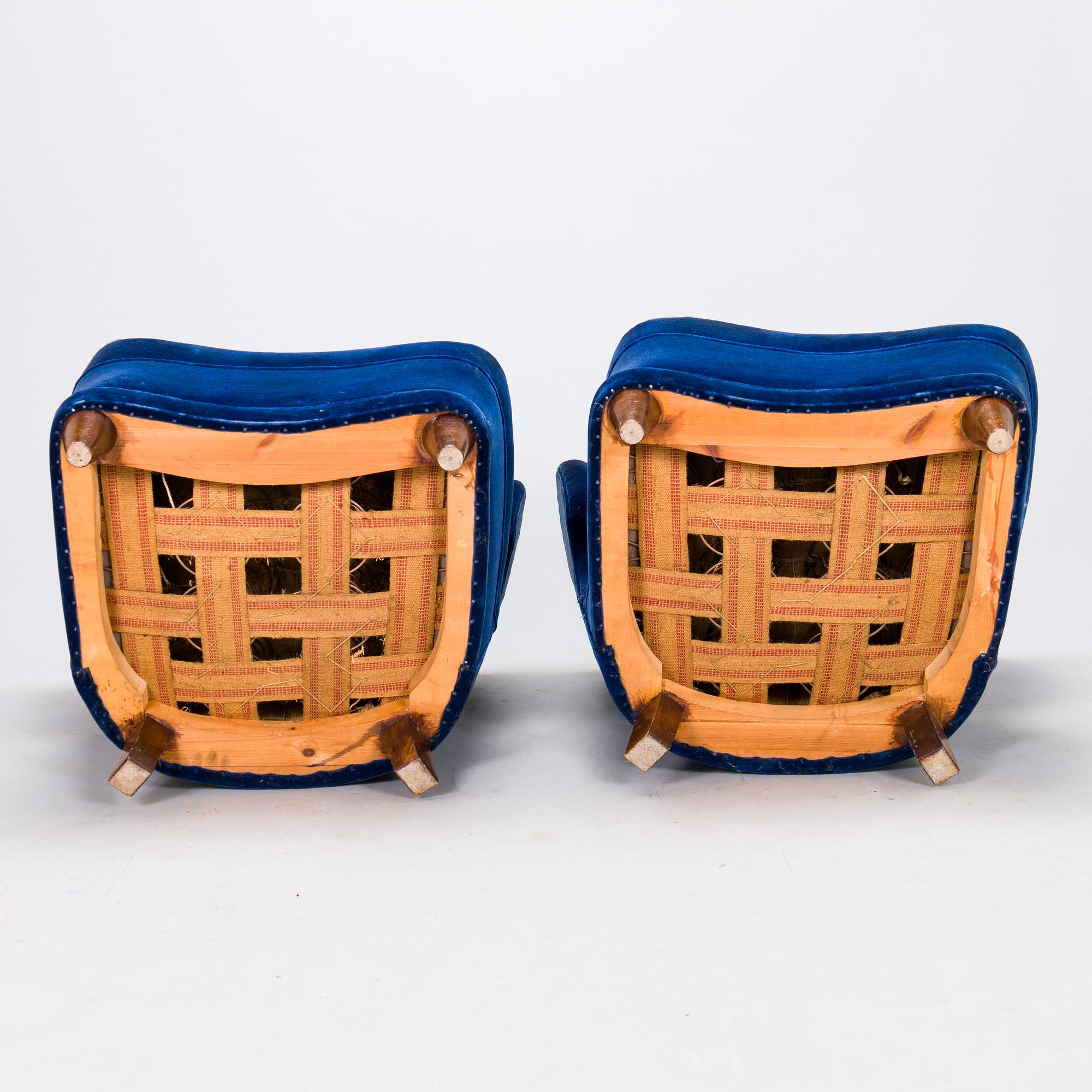 Fåtöljer, ett par, 1950-tal.