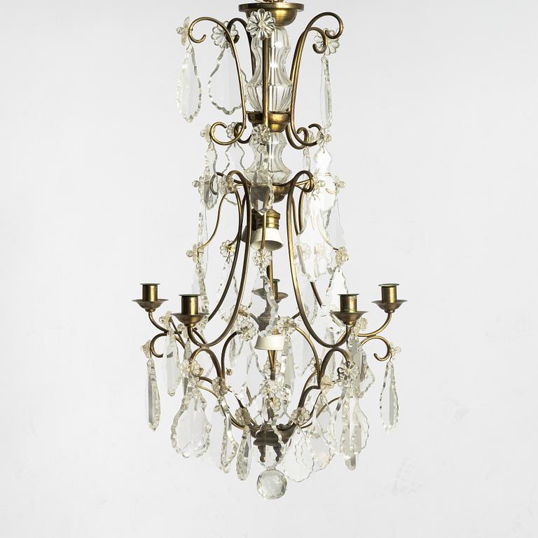 A Rococo style chandelier, first half of the 20th century.