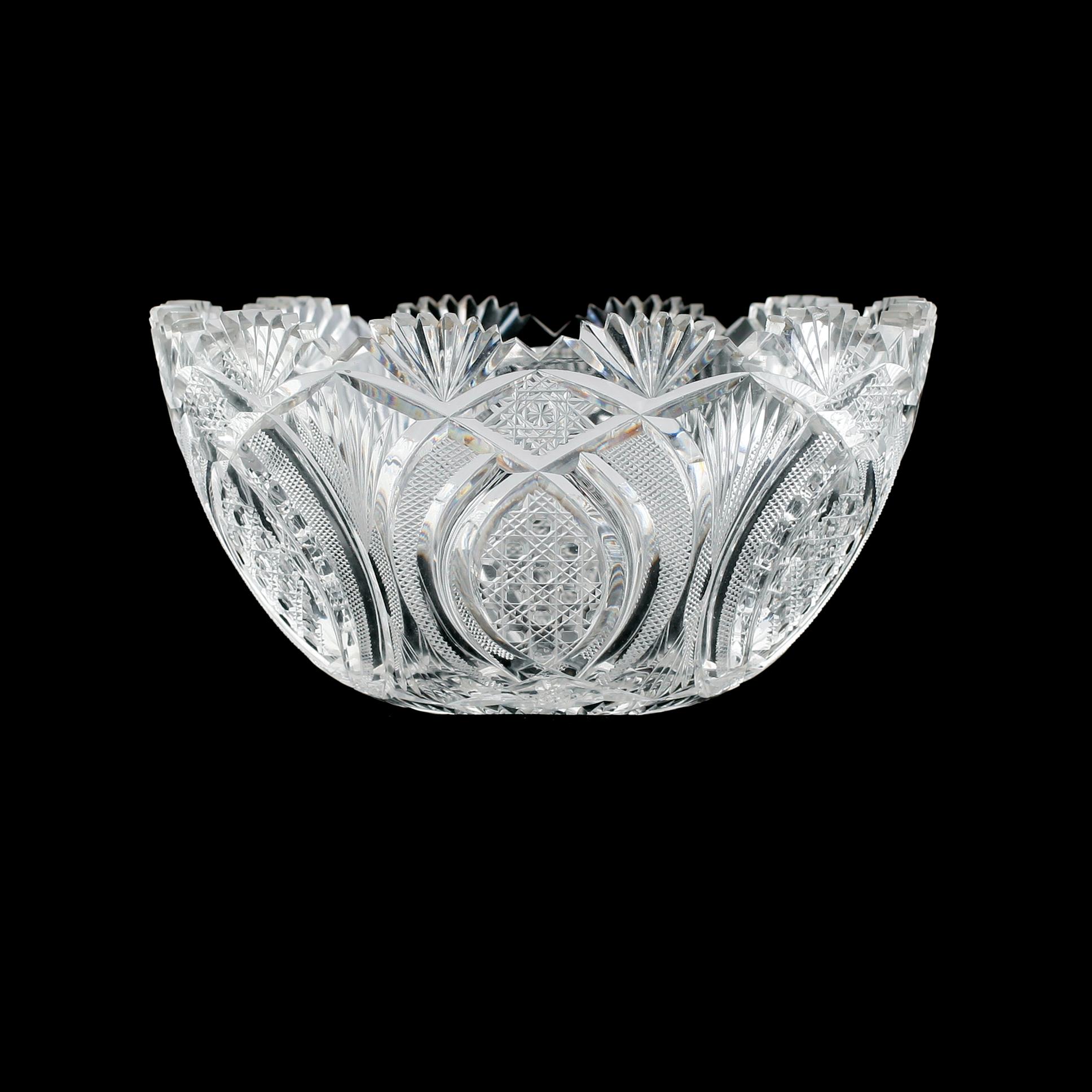 SKÅL, glas/kristall, omkring år 1900.